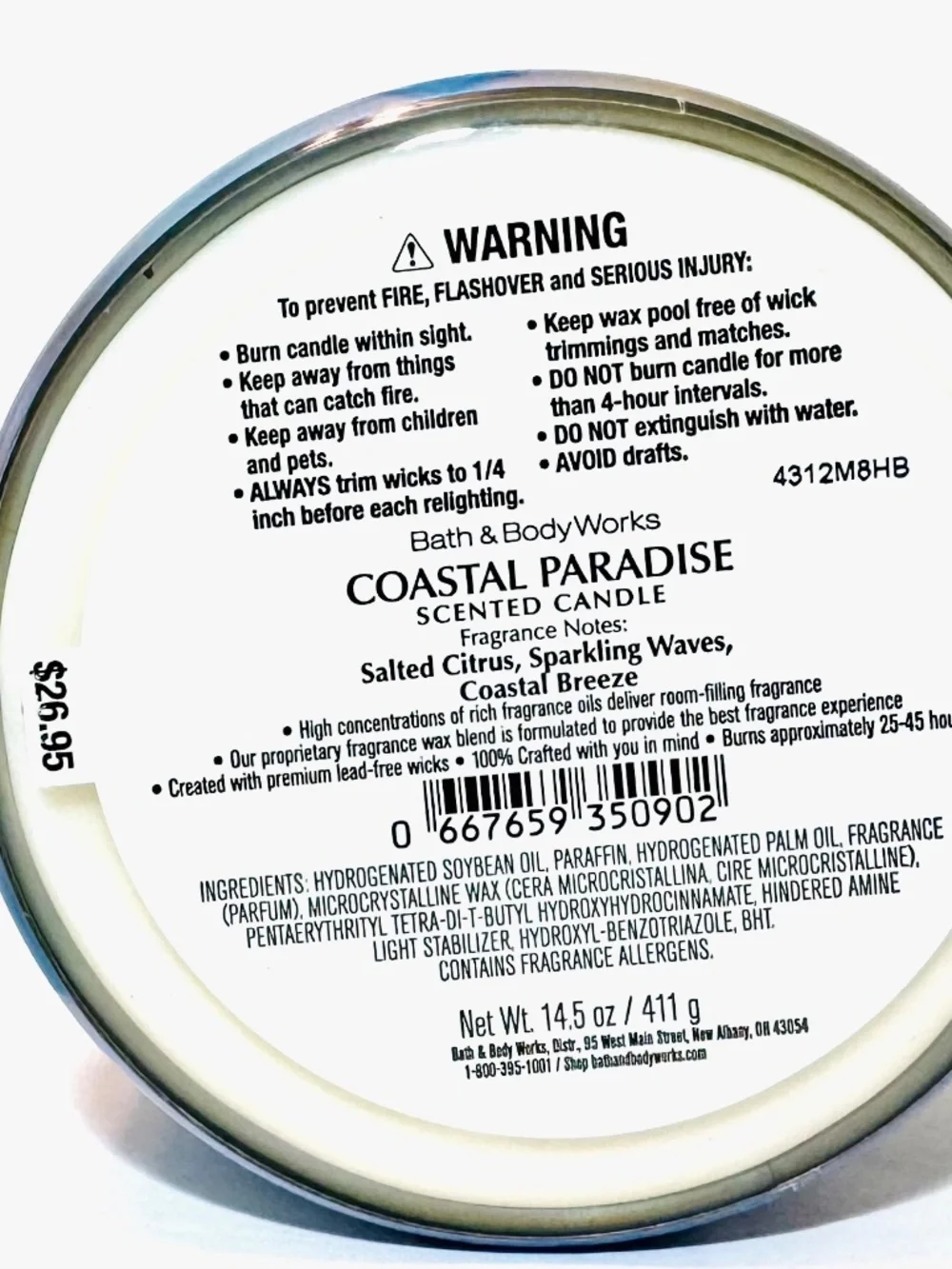 COASTAL PARADISE 3 Wick Candle - Picture 3 of 3